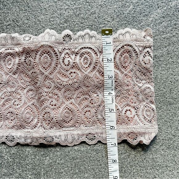 NWOT Free People Seamless & Lace Bandeau Bra Wear 2 Ways Blush Pink XS/S - Picture 8 of 9